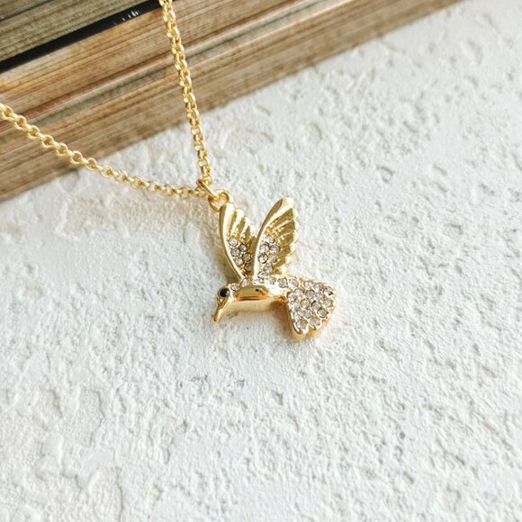 Kate Spade Grandma's Closet Hummingbird Gold Necklace - Picture 2 of 4